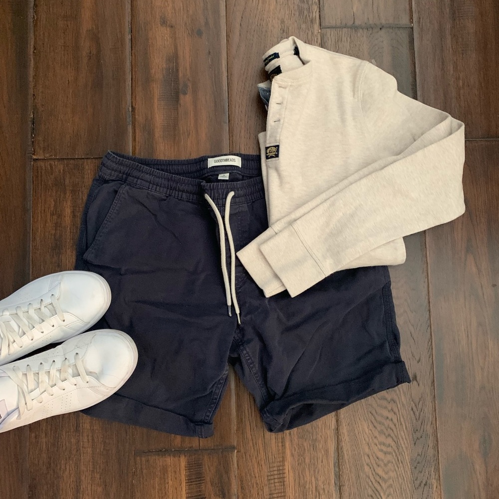 Mens Good Threads Elastic Waist Short
